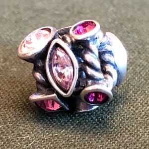 Chamilia Silver & Layered Pink Stone Charm